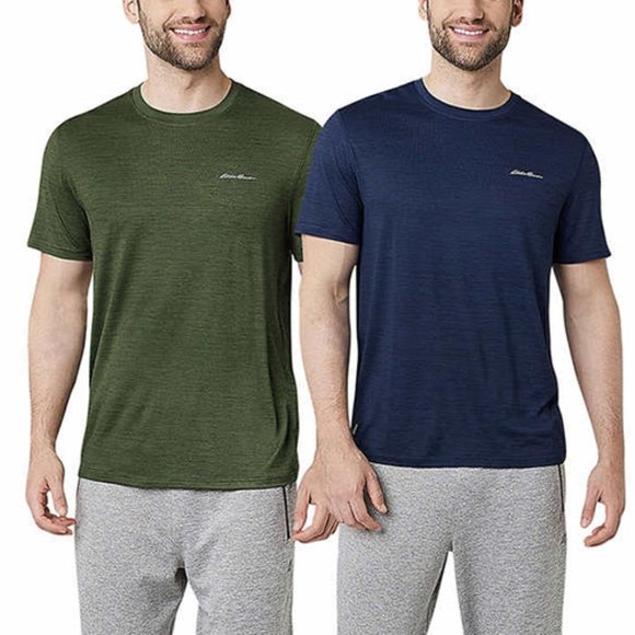 Blue NWT Eddie Bauer Men’s Motion Tee, 2-pack - Picture 3 of 6